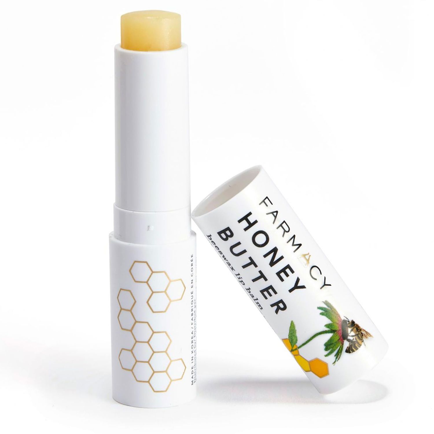 Farmacy Beeswax Lip Balm - Honey Butter Moisturizing Lip Care Chapped Lip Treatment - Enriched with Cupuau Cocoa Butters, Proprietary Honey Blend and Vitamin E to Nourish, Soften Heal (3.4g)