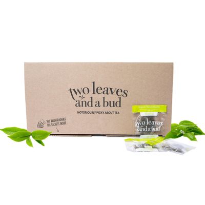Two Leaves and a Bud Organic Tamayokucha Green Tea Bags, Whole Leaf Green Tea in Compostable Sachets, Japanese Green Tea, Light Flavor, 100 Count (Pack of 1)