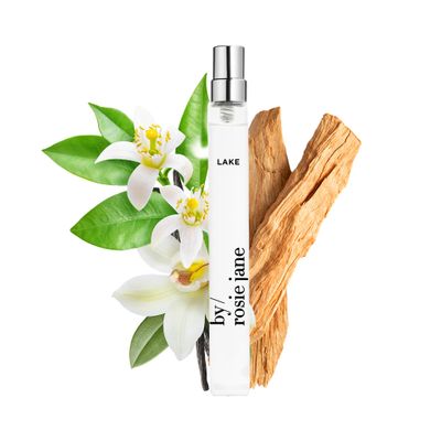 By Rosie Jane Travel Perfume Spray (Lake) - Clean Perfume for Women - Non-Toxic Body Mist with Notes of Vanilla, Lakeside Lemon &amp; Soft Cedar - Paraben, Sulfate &amp; Phthalate Free (10ml)