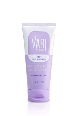 Vari Beauty Dark Self-Tanning Lotion (6 Fl Oz) with Collagen and Probiotics | Imparts an Exotic Vacation Tan | Quick Drying and Streak Free | Ultimate Hydration &amp; Moisturization