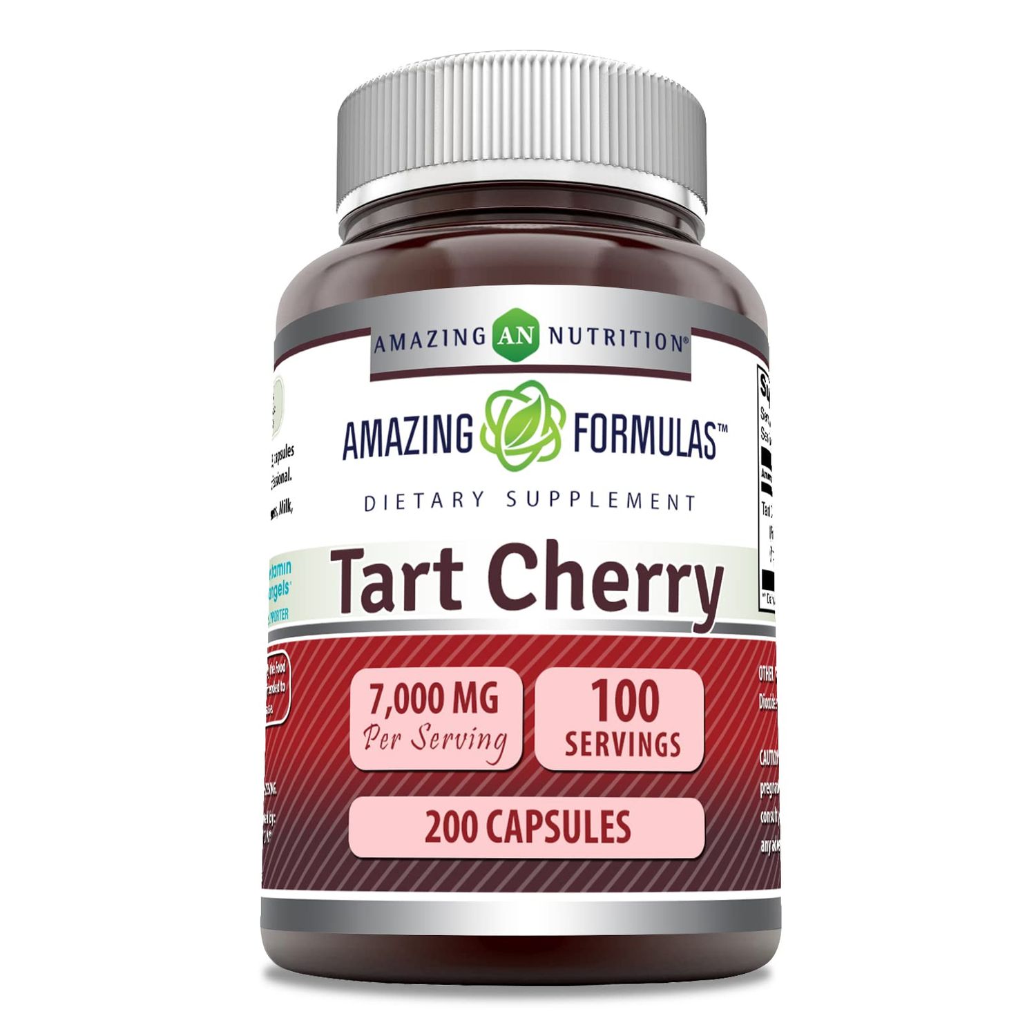 Amazing Formulas Tart Cherry Extract 700 Mg Extract (10:1) Per Serving Capsules Supplement | Equivalent to 7000 Mg | Non-GMO | Gluten Free | Made in USA (Unflavored, 200 Count)