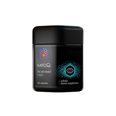 MitoQ Eye Advanced CoQ10 Antioxidant - Contains Mitoquinol Mesylate, Lutein, Zeaxanthin, Bilberry, Maritime Pine Bark - Supports Eye Health, Blue Light Filtration &amp; Cell Vitality (60 Capsules)