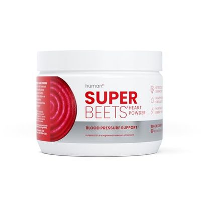 HumanN SuperBeets Beet Root Powder - Non-GMO Beetroot Superfood - Nitric Oxide Supplement for Heart Health, Circulation &amp; Blood Pressure Support - Black Cherry, 30 Servings
