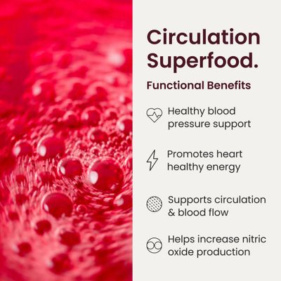 HumanN SuperBeets Beet Root Powder - Non-GMO Beetroot Superfood - Nitric Oxide Supplement for Heart Health, Circulation & Blood Pressure Support - Black Cherry, 30 Servings