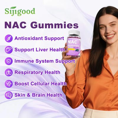 Sijigood 1000mg NAC Gummies for Kids &amp; Adults - NAC Supplement N Acetyl Cysteine Dietary Gummies Support Respiratory &amp; Liver Health, Antioxidants &amp; Immune System, Blueberry Flavor 120 Count