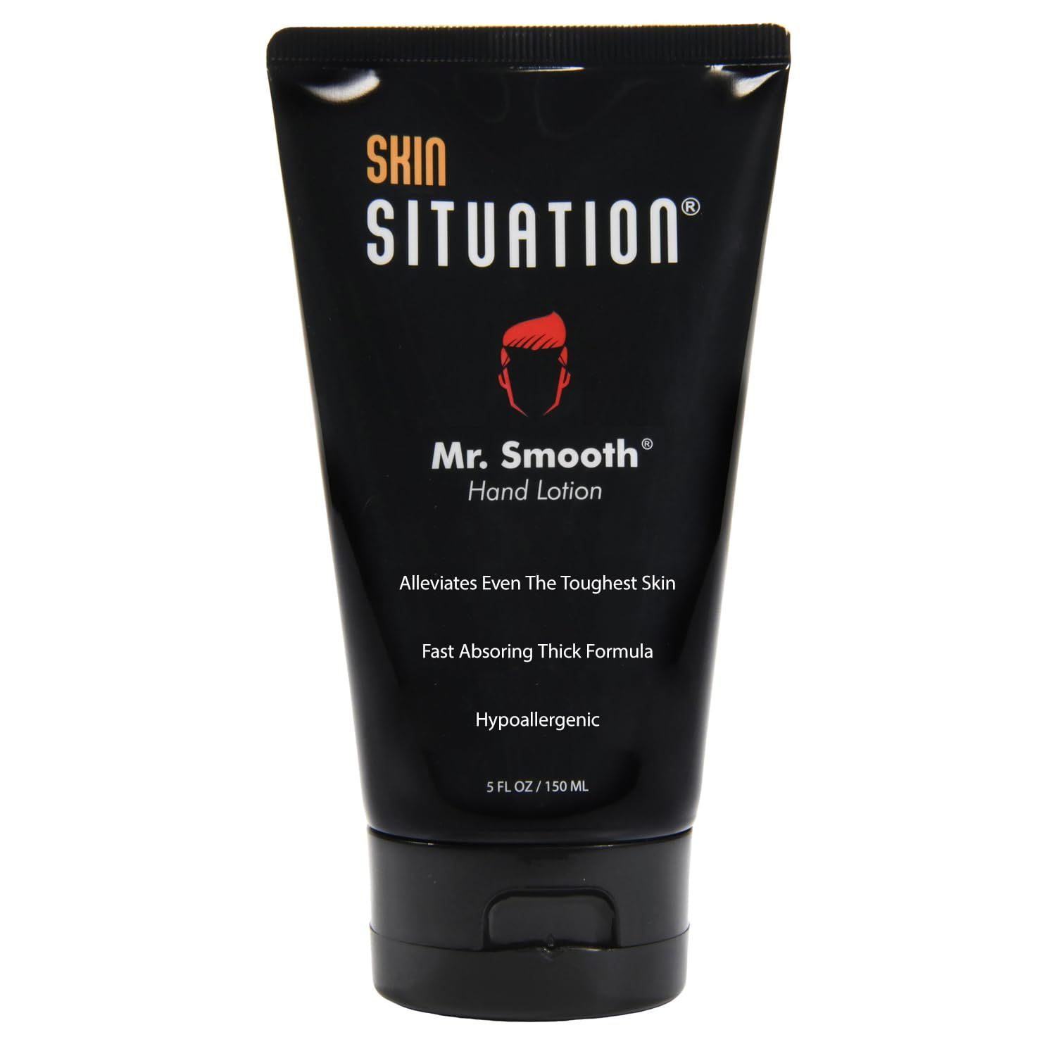 Mr. Smooth Hand Lotion For Men Thick Healing Cream Moisturizer Repairs Dry Cracked Hands and Skin Relief. Hypoallergenic and with Vitamins C, B5, Aloe, and Shea Butter to Last Through Handwashing 5 Oz