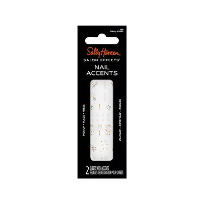 Sally Hansen Salon Effects Nail Accents, Bubbly &amp; Pearls, Nail Art Decals, Easy to Use, No Commitment, Use On Nail Polish or Bare Nails, Mix and Match Styles