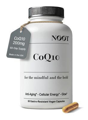 Organic CoQ10 200mg Capsules - Coenzyme Q10, Ubiquinone, Vegan Supplements for Heart Health &amp; Longevity, Nootropic for Cognitive Health &amp; Glow Biohacking 60 Capsules / 2 Month Supply