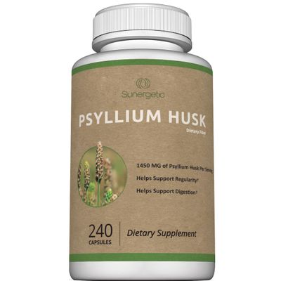 Premium Psyllium Husk Fiber Supplement 1450mg, 240 Capsules