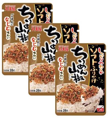 Chirimenjako With Japanese Pepper 1.0oz 3pcs Japanese Soft Sprinkled Over Rice Marumiya Pio