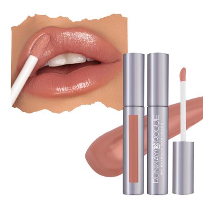 Runway Rogue Classic Lip Gloss, Nude Medium-Sheer Hydrating Lip Gloss, Supermodel