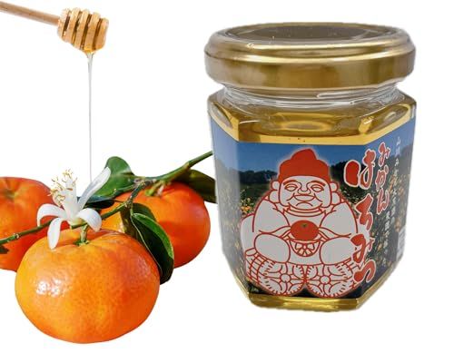 Yamakawa Mikan Japanese Mandarin Blossom Honey, 4.23oz - Pure, Soft-Textured Honey with Delicate Mandarin Aroma, No Added Sugar