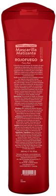Naissant Deep Red Hair Toning Mask | Color Depositing | Moisturizes & Refreshes & Neutralizes Brassy Tones | Paraben, Ammonia & Sulfate Free | Pro-Vitamin B5, Olive Oil & Honey (Rojo Fuego) 10.1 Fl Oz