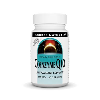 Source Naturals Coenzyme Q10, Antioxidant Support for Energy Production, Heart Function Support, Antioxidant Protection and Healthy Gums, 200 mg - 30 Vegetarian Capsules