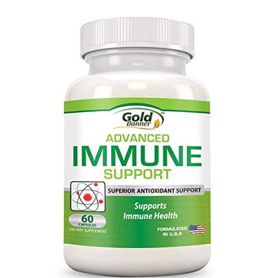 Gold Banner Immune Support Supplement Superior Anti-Oxidant - Boosts Immune System with Red Raspberry, Pomegranate, Pine Bark, Grape Seed, Green Extracts- Polyphenols, Lycopene