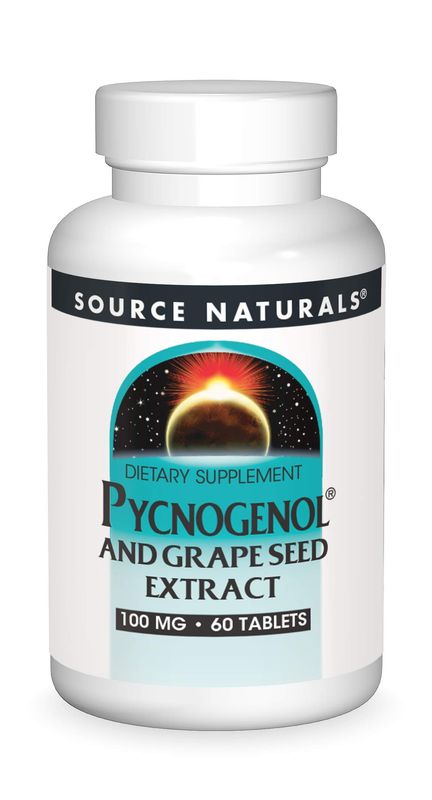 Source Naturals Pycnogenol &amp; Grape Seed Extract 100 mg Dietary Supplement - 60 Tablets