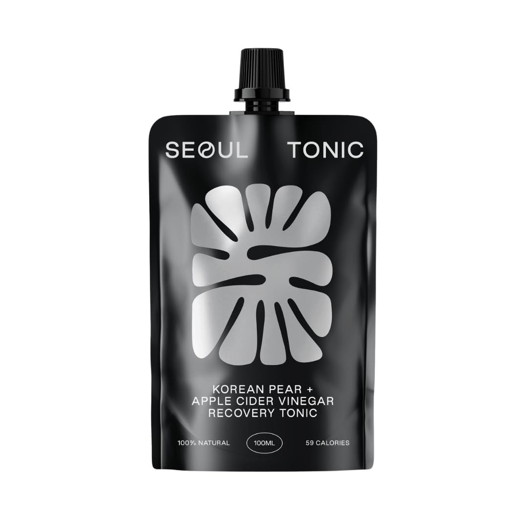 Korean Pear, Ginseng &amp; double-fermented ACV Recovery Tonic - 12 UNITS. Supports &quot;post party&quot; metabloism, reduces acidity in stomach, aids liver &amp; digestion. Drink after Party, or daily for gut &amp; en...