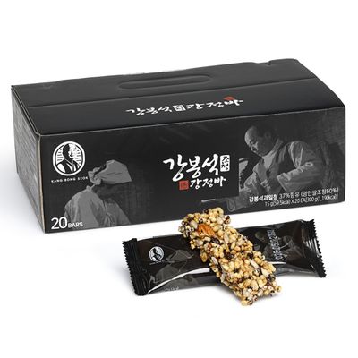 KANG BONG SEOK, Master Jocheong Gangjeong Bar I Fruit &amp; Nut Bars I Korean Snacks Box I Korean Food I Healthy Food I Asian Snacks I Energy Bars I International Snacks I Healthy Snacks I 0.53 Ounce, ...