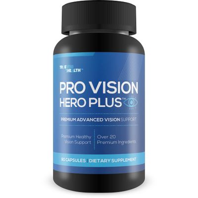 Pro Vision Hero Plus - Premium Advanced Vision Support - Vitamin, Mineral, &amp; Herbal Vision Supplement - Support Healthy Day &amp; Night Vision - Promote Reduced Eye Strain &amp; Eye Pressure - Aid Eye Health