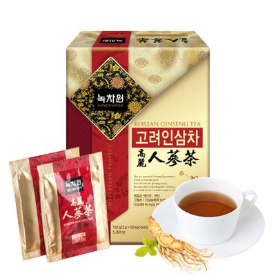 Nokchawon Korean Ginseng Tea - Traditional Asinan Korean Root Herbal Tea, Concentrated Ginseng Extract, 50 Sachets, 150g (5.29oz)