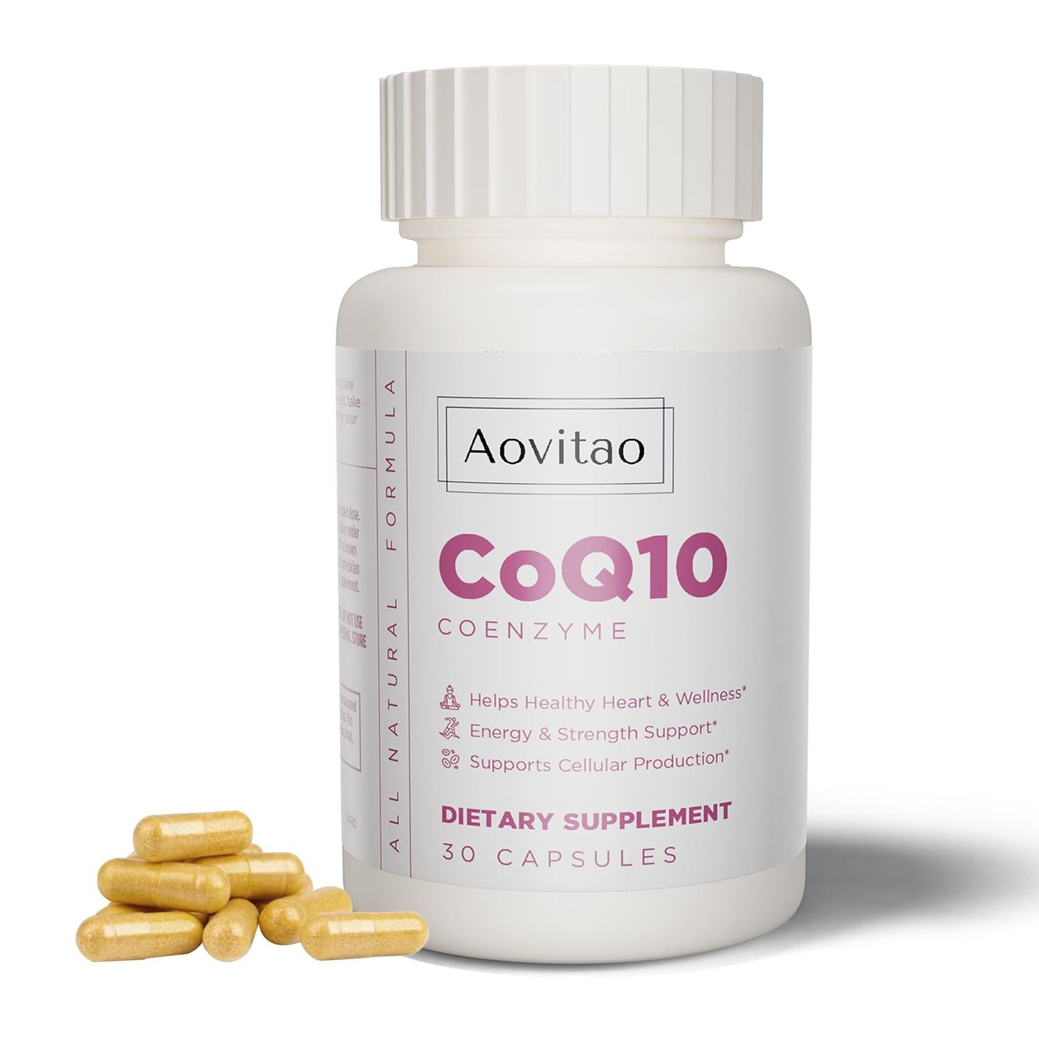 AOVITAO CoQ10 for Women Female Q10 Antioxidants Detox Menopause Immuse 200mg 30 Veg Non-GMO and Gluten Free Immune Supplement
