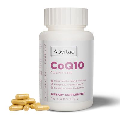 AOVITAO CoQ10 for Women Female Q10 Antioxidants Detox Menopause Immuse 200mg 30 Veg Non-GMO and Gluten Free Immune Supplement