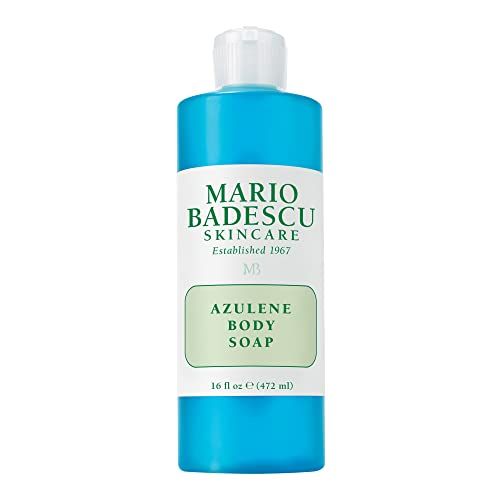 Mario Badescu Azulene Body Soap, Gentle Bath Wash to Soften, Nourish &amp; Cleanse, Comforting Chamomile-Infused Formula for Dry or Sensitive Skin, 16 Fl Oz