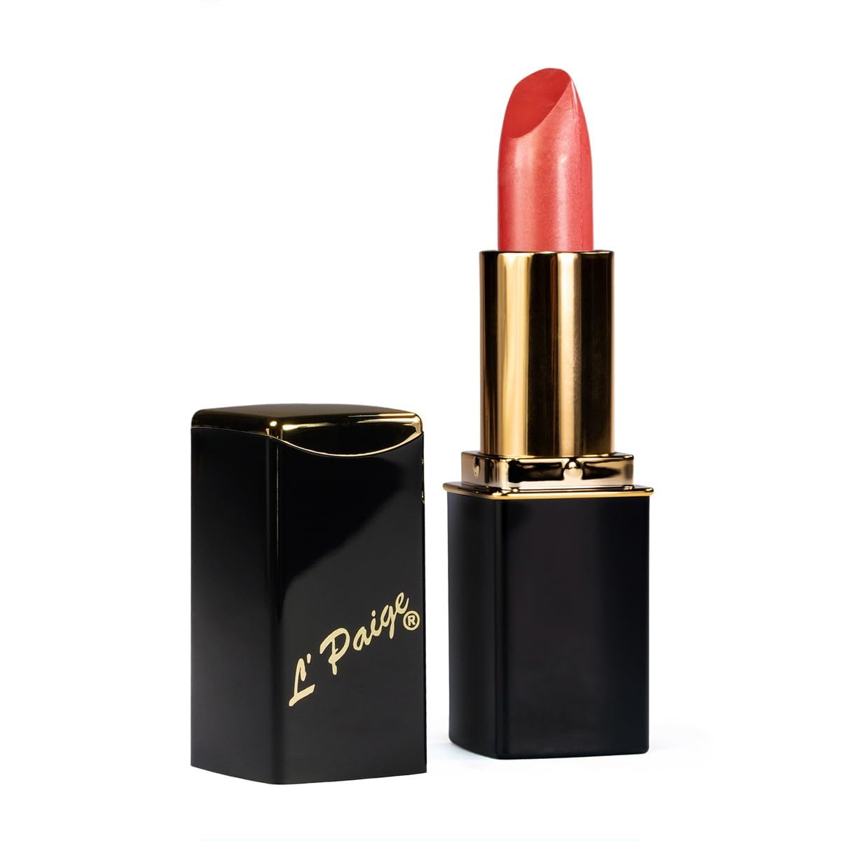 L&#39;Paige L49 - PEACH NECTAR Designer Lipstick | Aloe Vera-Based, Long-Lasting, Moisturizing | Warm Peach-Coral with a Satin Cream Finish