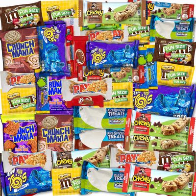 Snack Variety Pack Care Package Snack Box, 50 Count, Gift Basket Arrangement with Individually Wrapped Snacks, Food Sampler Assortment for Adults, Teens, Kids, College, Students, Travel, Office