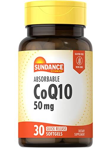 Sundance CoQ10 50mg | 30 Absorbable Softgels | Non-GMO and Gluten Free Supplement