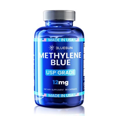 Methylene Blue Capsules (USP Grade) - Supplement with Vitamin C Ester, Pharmaceutical Grade, 90 Capsules, Third-Party Tested, Manufactured in The USA