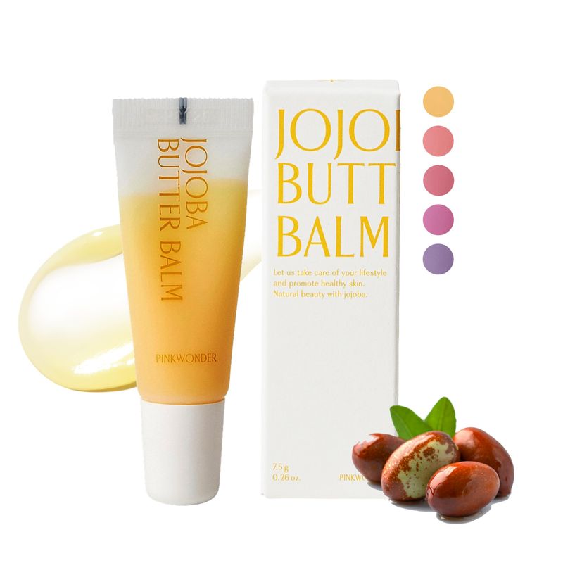 PINKWONDER Jojoba Butter Balm | Organic Lip Butter for Dry Lips | Multi Balm for Cuticles, Under Eyes &amp; More | Lip Treatment &amp; Overnight Lip Mask | Korean Skincare