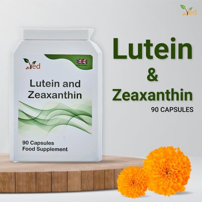 Ved Lutein 40mg with Zeaxanthin 2mg,New Micro encapsulated Marigold Extract Formula, for Maintenance of Normal Vision, 90 Vegan Capsule(3 Months Supply)