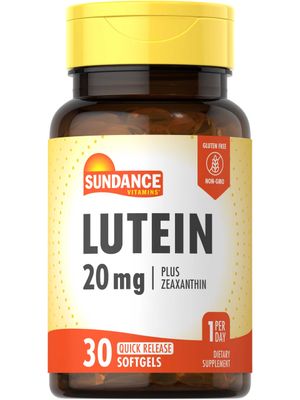 Sundance Lutein 20mg | 30 Softgels | with Zeaxanthin | Non-GMO and Gluten Free Supplement