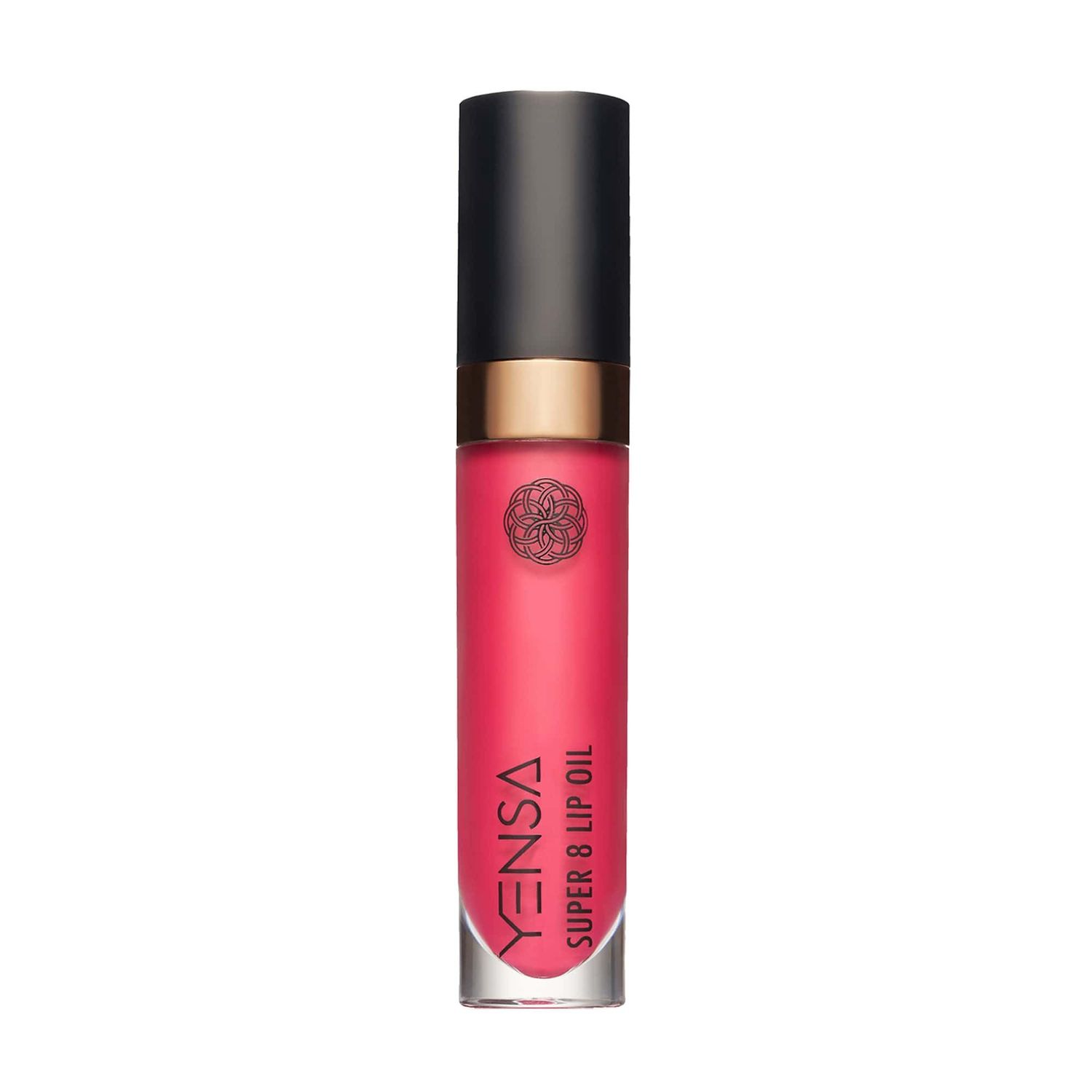 YENSA Super 8 Lip Oil, Natural Korean Moisturizing Gloss, No-Sticky Transparent Formula For Hydrating Lip Care (Power Pink) .22 fl oz