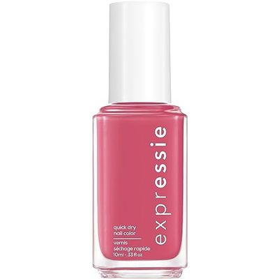 essie Expressie Nail Polish, Quick-Dry Hot Pink Nail Polish, Vegan, Crave The Chaos, 0.33 fl oz