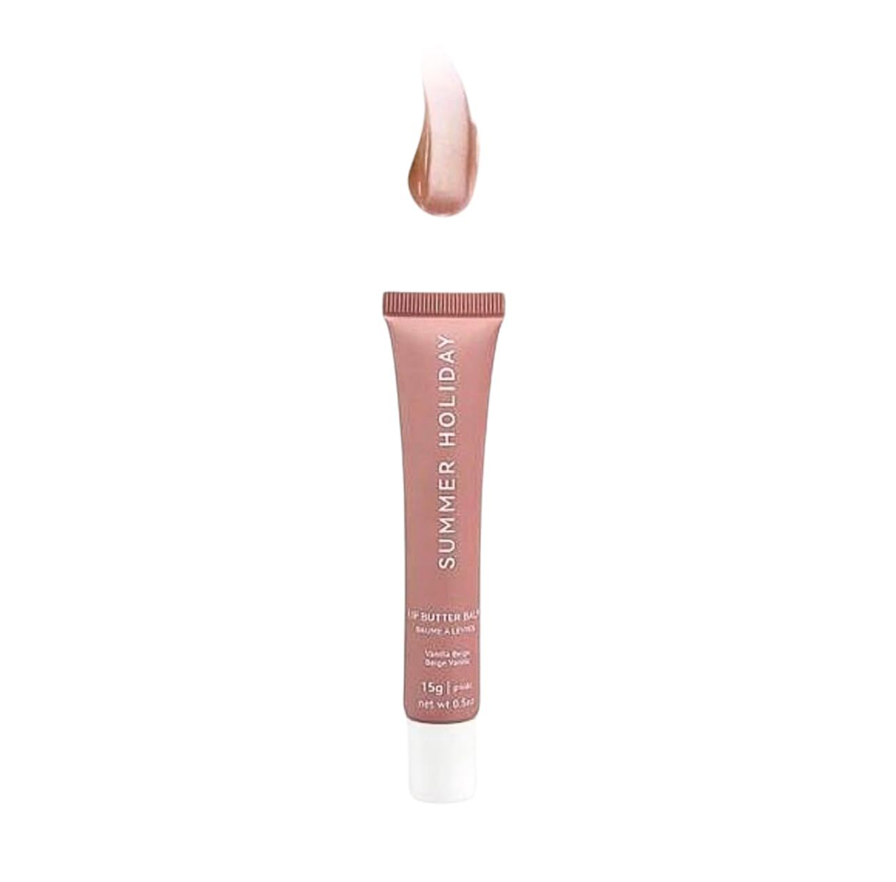 Tinted Lip Butter Balm - Summer Holiday Special Friday - Shine, Hydrating, Nourish Lip Care Natural Ingredients - Vanilla Beige, Pink, Brown Sugar, Cherry, Poppy (Vanilla Beige)