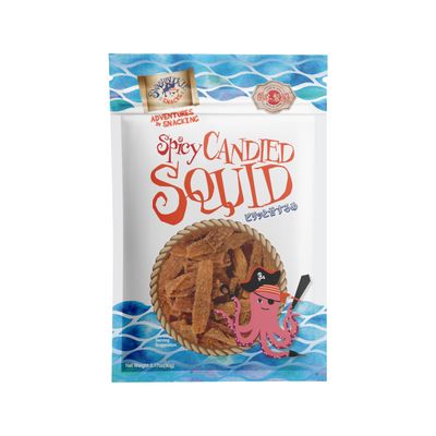 Swashbuckle Snacks Spicy Candied Squid Snack 3.17oz (90g), Made in Japan, Otsumami