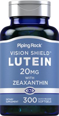 Piping Rock Lutein and Zeaxanthin Supplement | 20 mg | 300 Softgels | Eye Vitamin from Marigold Extract | Non-GMO, Gluten Free