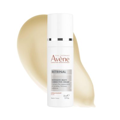Avne Retrinal 0.1 Intensive Multi-Corrective Cream, Retinal Face Cream Formulated with Retinaldehyde, Niacinamide &amp; Hyaluronic Acid, Anti-aging Cream Visibly Reduces Wrinkles &amp; Fine Lines, 1 Fl Oz