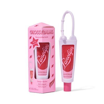 Lanolips Glossybalm Candy Bauble - Ultra Hydrating Tinted Lip Gloss for Dry, Chapped Lips - Flavored Natural Lanolin Lip Balm with Lanolin Oil, Vitamin E &amp; Mica for Lip Care &amp; Shine (0.35 Ounce)