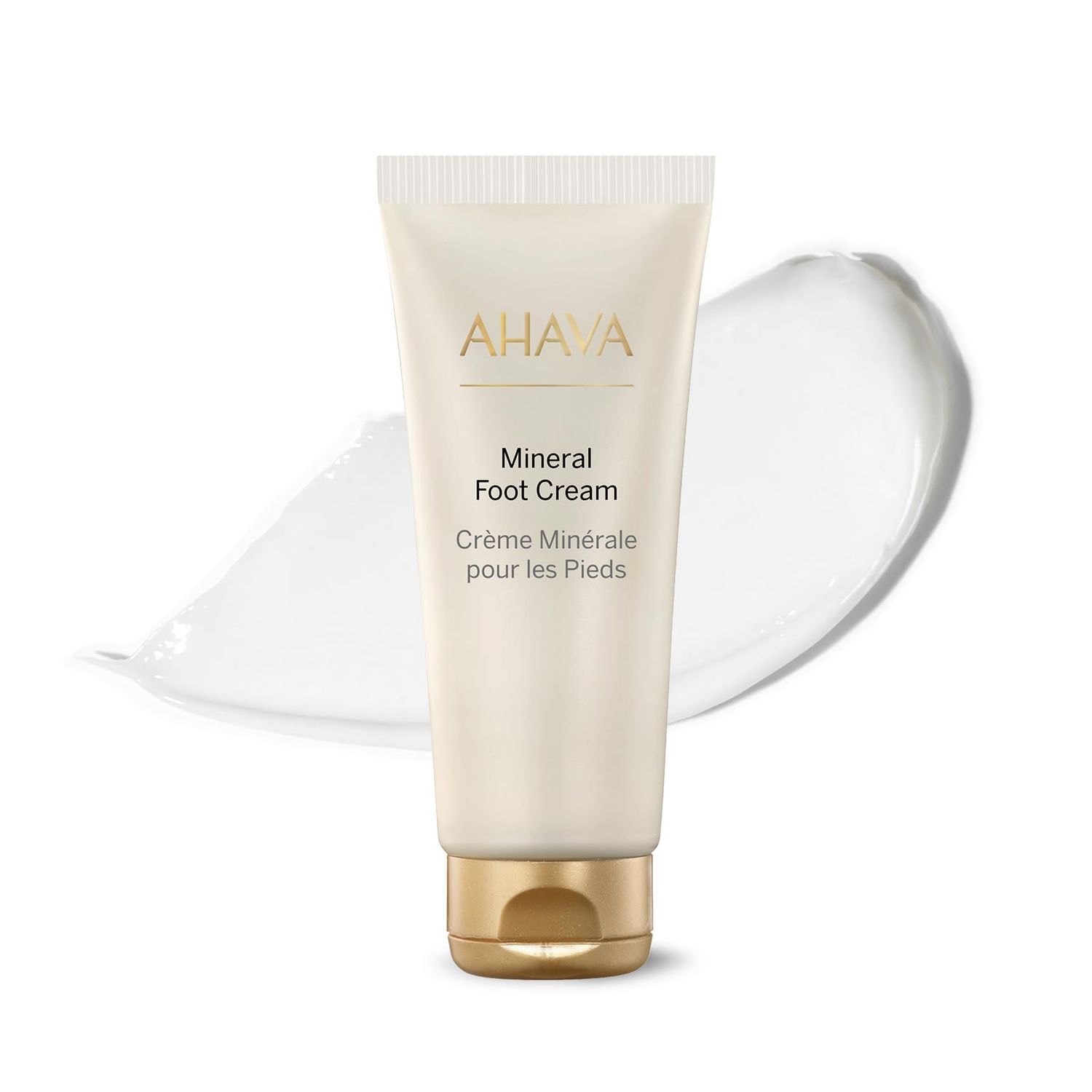 AHAVA Dead Sea Water Mineral Foot Cream - Nourishes &amp; Hydrates Dry Soles, Prevents Cracks &amp; Irritations, with Witch Hazel Leaf, Osmoter blend, Jojoba, Avocado, Sweet Almond &amp; Wheat Germ Oil, 5.1 Fl.Oz