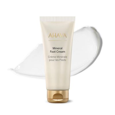 AHAVA Dead Sea Water Mineral Foot Cream - Nourishes &amp; Hydrates Dry Soles, Prevents Cracks &amp; Irritations, with Witch Hazel Leaf, Osmoter blend, Jojoba, Avocado, Sweet Almond &amp; Wheat Germ Oil, 5.1 Fl.Oz