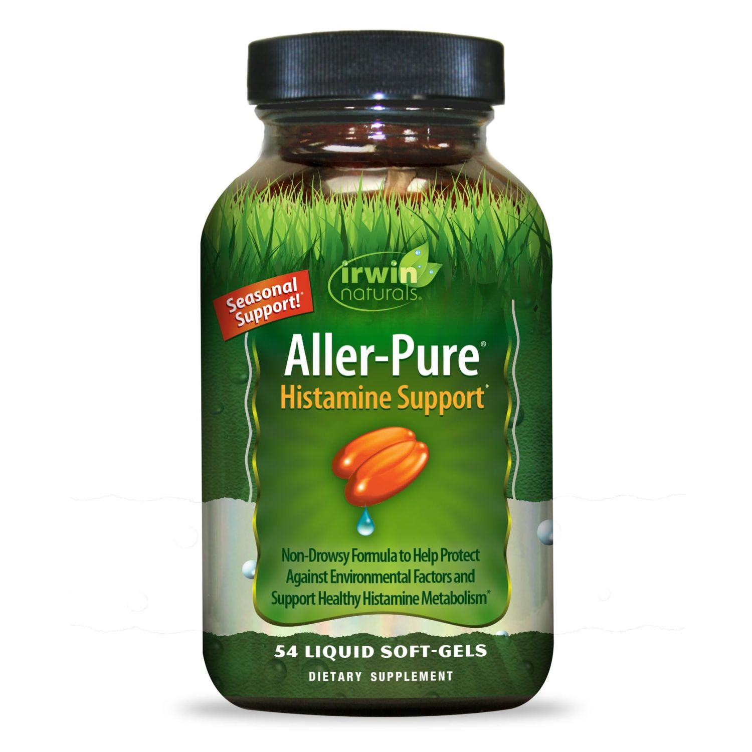 Irwin Naturals Aller-Pure - 54 Liquid Soft-Gels - Histamine Support with Quercetin, Luteolin &amp; Rutin - Non-Drowsy Formula