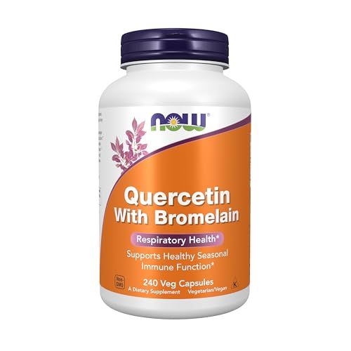 NOW Foods Supplements, Quercetin with Bromelain, Balanced Immune System, 240 Veg Capsules