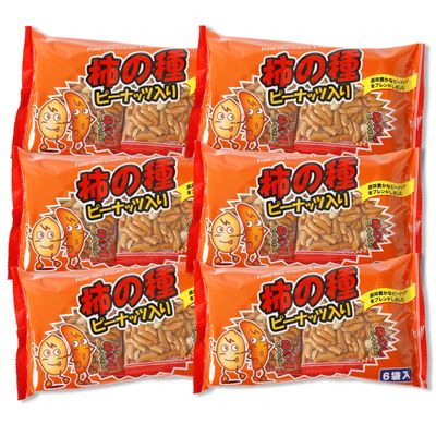 MINOYA Japanese Rice Crackers with Peanuts, 35g, Pack of 36, Kakinotane Snack