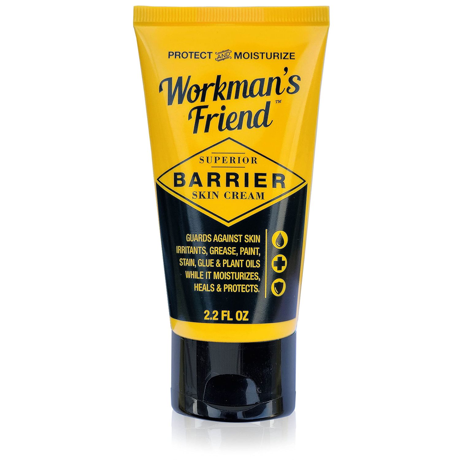WORKMAN&#39;S FRIEND Barrier Skin Cream - Heals Cracked Hands - Moisturizer and Protectant from Chemicals &amp; Plant Oils - 2.2 ounce
