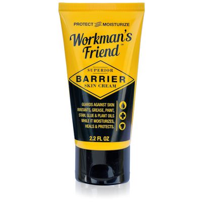 WORKMAN&#39;S FRIEND Barrier Skin Cream - Heals Cracked Hands - Moisturizer and Protectant from Chemicals &amp; Plant Oils - 2.2 ounce