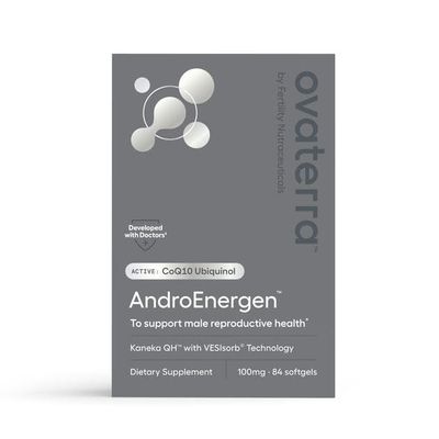 AndroEnergen Male Fertility Supplements, Ubiquinol 100mg CoQ10 Softgels to Support Mens Reproductive &amp; Sperm Health with Kaneka QH CoQ10 &amp; VESIsorb Absorption Technology (84 Softgels 28 Day Supply)