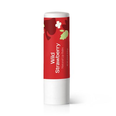 Plant Therapy Wild Strawberry Natural Lip Balm 0.15 oz Fun &amp; Fruity Natural Flavor, Hydrating &amp; Conditioning, Eco Smart Containers Help Reduce Plastic Waste